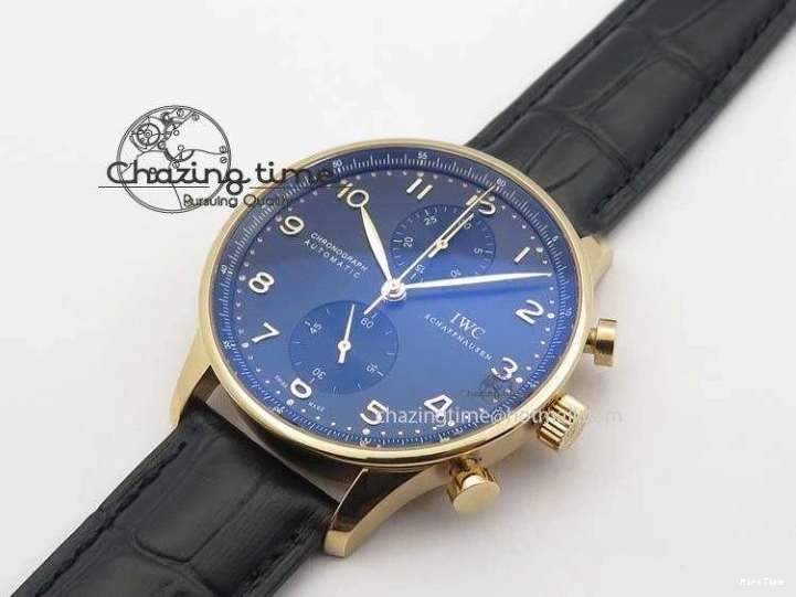 MIROTIME 0408 Portuguese Chrono RG IW371415 ZF 1:1 Best Edition Black Dial On Black Leather Strap A79350 (Slim Movement) FashionForward 7264